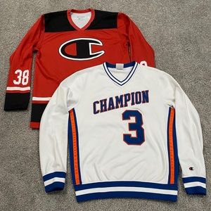 SOLD SOLD CHAMPION JERSEY/SWEATER LOT MENS MEDIUM